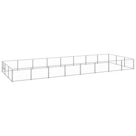 Dog Kennel Silver 258.3 ftÂ² Steel