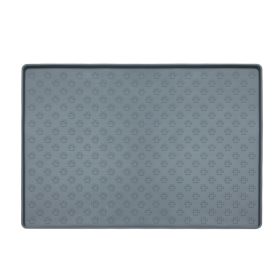 Spot Pet Mat, Waterproof And Easy To Clean Silicone Dog Mat, Square Pet Placemat, Pet Supplies (Option: Blue-Small)