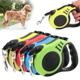 3/5M Dog Leash Durable Leash Automatic Retractable Walking Running Leads Dog Leashes Extending Dogs Pet Products (Color: Blue, size: 5M)