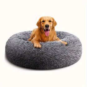 Non-Slip Dog Beds Multiple Sizes, Calming Pet Beds For Kennel Bed Pet Sofa, Round Cushion Cuddler Puppy Sofa, Machine Washable (Option: 80cm)